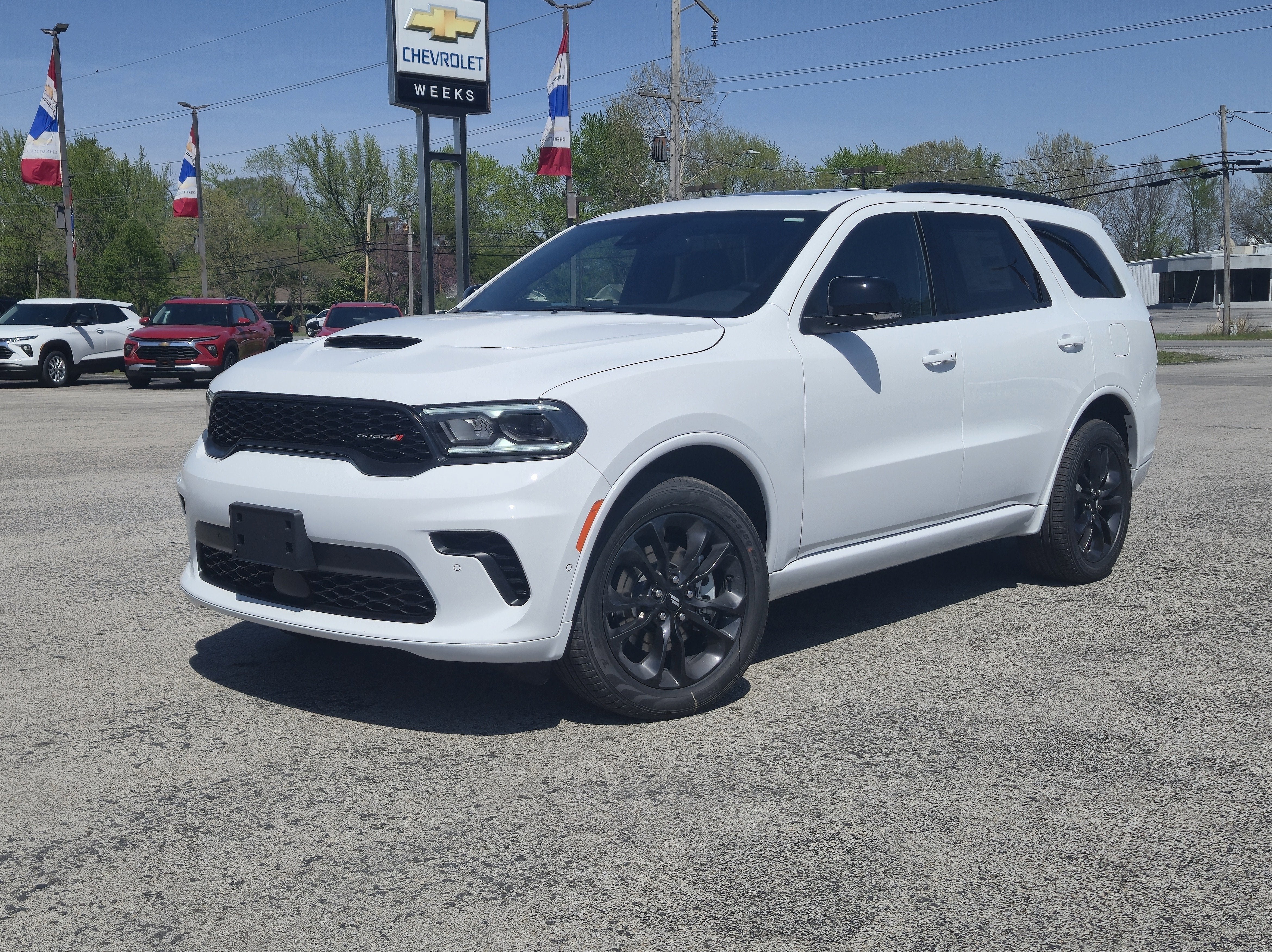 2026 Dodge Durango DURANGO GT PLUS AWD in White Knuckle Clear-Coat Exterior Paint — front three-quarter view